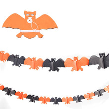 Load image into Gallery viewer, Halloween Hanging Garland Bat Pumpkin Ghosts Spider Paper Banner 3 Meter Party Decorations Horror Props party holiday
