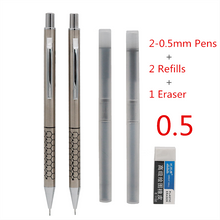 Load image into Gallery viewer, 2PCS/Lot High quality metal mechanical pencil 0.5 0.7 0.9mm refills Office school student writing painting stationery art craft supplies
