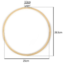 Load image into Gallery viewer, 10pcs Set 3-12inch Round Wooden Embroidery Hoops Bamboo Cross Stitch Frame Hoop art Craft Tools supply supplies DIY Catcher Hanging Decor
