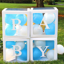 Load image into Gallery viewer, Alphabet Name Box Transparent Birthday Balloon Box Wedding Globos 1st Birthday Party Decoration Kids Latex Balloon Baby Shower

