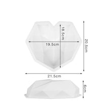 Load image into Gallery viewer, 3D Diamond Love Heart Silicone Baking Mold DIY Butterfly Maple Leaf Bloom Rose Chocolate Fondant Cake Craft Decorating Tool
