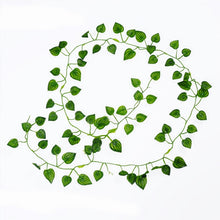 Load image into Gallery viewer, Green Silk Artificial Hanging Christmas Garland Plants Vine Leaves DIY Home Wedding Party Garden Decoration Crafting material
