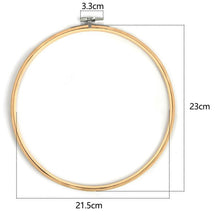 Load image into Gallery viewer, 10pcs Set 3-12inch Round Wooden Embroidery Hoops Bamboo Cross Stitch Frame Hoop art Craft Tools supply supplies DIY Catcher Hanging Decor
