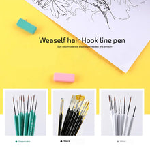 Load image into Gallery viewer, 10 Pieces Miniature Hook Line Pen art painting brushes paint brush gouache watercolor oil paints artists Hand Painted craft tool
