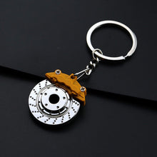 Load image into Gallery viewer, Brake Rotor pad Keychain 3D Keyring Creative Racing Wheels Auto Part Model Key Chains for Car Lovers Pendant JDM drift 2jz modified stanced rotary
