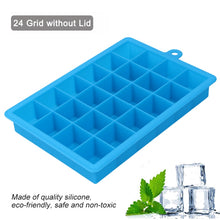 Load image into Gallery viewer, 24 Grid Ice Cube Mold Silicone Square Tray Mould Easy Release Silicone Forms Bar Kitchen Accessories bar barista whiskey cognac bourbon crafting tool
