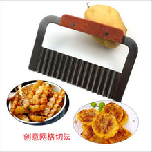 Load image into Gallery viewer, Kitchen Slicer Potato Onion krinkle crinkle Cutter Knife Fries Corrugated Gadgets Tools Supplies Food Processors chef crafting art
