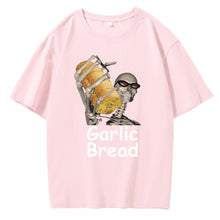 Load image into Gallery viewer, Garlic Bread Men T Shirt Graphic 100% Cotton  Unisex Summer Women Tshirts Loose Streetwear custom handmade print meme design
