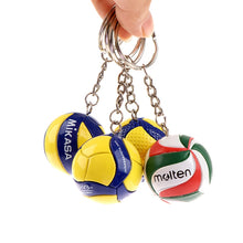 Load image into Gallery viewer, PVC Volleyball Keychain Gifts Beach Ball Sport Players Gift  bump spike set ace Mintonette wallyball baseline handball volley
