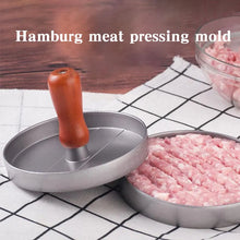 Load image into Gallery viewer, Burger press mold manual meat press non-stick coating press cheeseburger patty hamburger food BBQ aluminum alloy round mould DIY craft supplies
