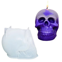 Load image into Gallery viewer, 3d Skull Candle Silicone Mold Diy Ghost Head Crafts Plaster Epoxy Soap Making mould Decoration Handmade craft art supply
