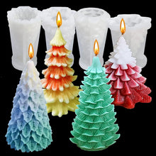 Load image into Gallery viewer, 3D Christmas Tree Candle Silicone Mold DIY Aromatherapy Gypsum Soap Resin Ice Baking Pine Mold Home Decor Festival Gifts craft tool supply artist
