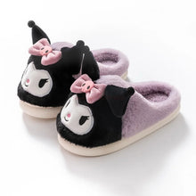 Load image into Gallery viewer, Sanrio Kuromi Cotton Slippers Cartoon Melody Cinnamoroll Autumn Winter Women Warm Indoor Home Shoes My Melody PomPomPurin
