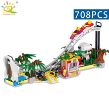 Load image into Gallery viewer, Amusement Park 3D Model Micro Building Blocks City Street View Architecture MOC Carousel Mini Bricks Children DIY building material kit
