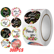 Load image into Gallery viewer, 100-500 Pieces Round Thank You Stickers for Envelope Seal Labels Gift Packaging decor Birthday Party small business Stationery Sticker
