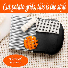 Load image into Gallery viewer, Kitchen Slicer Potato Onion krinkle crinkle Cutter Knife Fries Corrugated Gadgets Tools Supplies Food Processors chef crafting art
