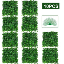 Load image into Gallery viewer, Artificial Boxwood Grass 25x25cm Backdrop Panels Topiary Hedge Plant Garden Backyard Fence Greenery Wall Decor crafting material DIY building art turf
