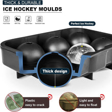Load image into Gallery viewer, 6 Grid Round Square Ice Cube Ball Large Ice Cube Maker Whiskey Cocktails Homemade Keep Drinks Chilled Ice Mould
