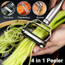 Load image into Gallery viewer, 4 in 1 Vegetable Peeler Stainless Steel Melon Planer Multiple-Function Double-Head Peeler Household Kitchen Cucumber Slicer Tool crafting DIY
