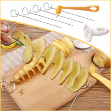 Load image into Gallery viewer, 3 String Rotate Potato Slicer Spiral Potato Slice Cutter Twisted Vegetable Tools Stainless DIY Manual tornado Kitchen Gadgets crafting chef rotating spud
