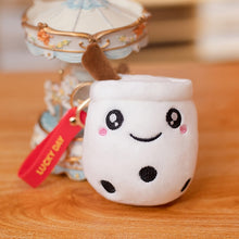 Load image into Gallery viewer, 10cm Cute Boba Milk Tea Keycahin Soft Stuffed Purple Pink Green Taste Milk Tea Bag Pendent Decro Little Festival Gifts Custom handmade
