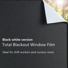 Load image into Gallery viewer, 100% Light Blocking Darkest Window Film Static Total Blackout Glass Privacy Darkening Window Tint Black Window Sticker VINLY ART CRAFT TOOL SUPPLIES
