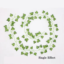 Load image into Gallery viewer, Artificial Plants Green Ivy Fake Leaves Garland Plant Wall Hanging Vine Home Garden Decoration Wedding Party Wreath Leaves 210cm crafting material
