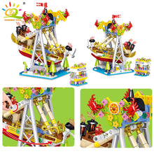 Load image into Gallery viewer, Amusement Park 3D Model Micro Building Blocks City Street View Architecture MOC Carousel Mini Bricks Children DIY building material kit
