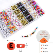 Load image into Gallery viewer, 2400 Pieces Mixed golf Letter Beads Bracelets Making Kit Acrylic Alphabet Beads for Jewelry Making DIY Necklace Accessories 7x4mm friendship kandi
