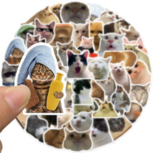 Load image into Gallery viewer, 10/30/50PCS Kawaii Smile Cat Sketchbook Sticker Aesthetic PVC Stationery Children&#39;s Decoration Scrapbooking School Supplies artist art craft
