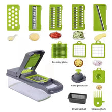 Load image into Gallery viewer, 12 in 1 Multifunctional Vegetable Slicer Cutter Shredders Slicer With Basket Fruit Potato Chopper Carrot Grater crafting tool supplies kitchen gadget chef
