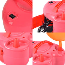 Load image into Gallery viewer, Electric Balloon Pump US-Plug EU-Plug High-voltage Double-hole AC Portable Air Pump Inflator Wedding Birthday Party baloon
