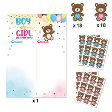 Load image into Gallery viewer, Boy or Girl Gender Reveal Voting Game Poster Board with Stickers Baby Gender Reveal Party Decoration Baby Shower Supplies
