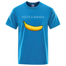 Load image into Gallery viewer, Dolce &amp; Banana Fashion Print Men T-shirts Casual Breathable Tops Oversized Cotton Tshirt Male Short Sleeve Tees custom prints
