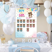 Load image into Gallery viewer, Boy or Girl Gender Reveal Voting Game Poster Board with Stickers Baby Gender Reveal Party Decoration Baby Shower Supplies
