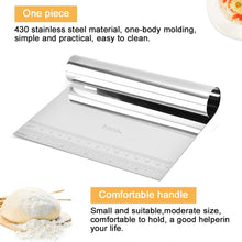 Load image into Gallery viewer, Stainless Steel Cake Scraper Pastry Cutters Baking Cake Cooking Dough Scraper Fondant Spatulas Edge DIY Baking Decorating Tools crafting
