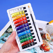 Load image into Gallery viewer, 12-24 Color Gouache Paint Set High Quality Artist Painting Professional Washable Watercolor 6/12ML Student Exam Art Supplies craft crafting
