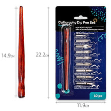 Load image into Gallery viewer, 9 Calligraphy Nibs Dip Pen Set for Cartoon Animation Lettering Skeching Art Drawing Mapping Decorative designs artist supplies
