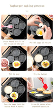 Load image into Gallery viewer, 4-hole Omelet Pan Frying Pot Thickened Non-stick Egg Pancake Steak Cooking Hamburger bread Breakfast Maker Induction cooker DIY craft tool
