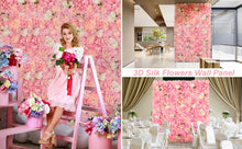 Load image into Gallery viewer, Artificial Flowers Wall Panel 3D Flower Backdrop Faux Roses for Wall Party Wedding Bridal Shower Decoration 6 PIECES crafting material
