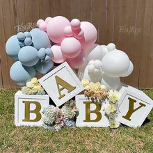 Load image into Gallery viewer, White Gold Letter Box Baby Shower Decor 1st Birthday Party supplies Decoration Kids Teddy Bear Baby Shower Supplies Gender Reveal 270-30CM
