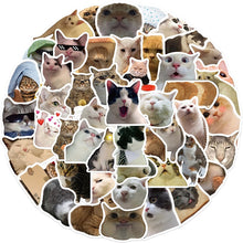 Load image into Gallery viewer, 10/30/50PCS Kawaii Smile Cat Sketchbook Sticker Aesthetic PVC Stationery Children&#39;s Decoration Scrapbooking School Supplies artist art craft
