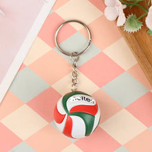 Load image into Gallery viewer, PVC Volleyball Keychain Gifts Beach Ball Sport Players Gift  bump spike set ace Mintonette wallyball baseline handball volley
