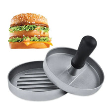 Load image into Gallery viewer, Round hamburger mold aluminum alloy burger meat beef BBQ meat press kitchen food mould kitchenware craft supplies DIY barbecue
