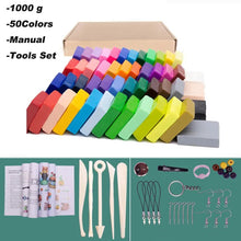 Load image into Gallery viewer, 50 Colors Polymer Clay DIY Soft Molding Craft Oven Baking Clay Hand Casting Kit Puzzle Modeling Baby Handprint Slime Slimes Toys
