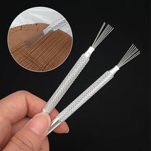 Load image into Gallery viewer, 7 Pin Feather Wire Texture Ceramics Tools Polymer Clay Sculpting Modeling Tool DIY Pottery Brush Pottery Tools Cake Accessories
