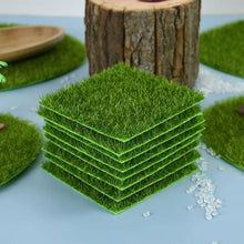 Load image into Gallery viewer, Artificial Grass Mat Carpet Simulation Lawn Turf Miniature Landscape Scene DIY Home Decoration Garden Green Fake Plants astroturf moss crafting material
