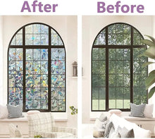 Load image into Gallery viewer, 3D Rainbow Window Film Electrostatic Privacy Window Films Translucent Adhesive Window Stickers Tinted When Exposed to Light art craft tool supply DIY
