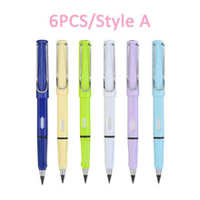 Load image into Gallery viewer, 6 Pcs/Set No Ink Pen Magic Pencils Infinity Pencil Unlimited Writing for Writing Art Sketch Stationery Kawaii Pen School Supplies artist craft
