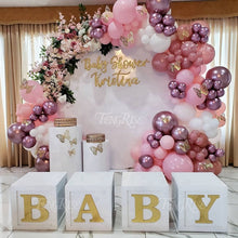 Load image into Gallery viewer, White Gold Letter Box Baby Shower Decor 1st Birthday Party supplies Decoration Kids Teddy Bear Baby Shower Supplies Gender Reveal 270-30CM
